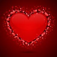 Valentine's day card with hearts frame