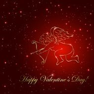 Cupid on star background2