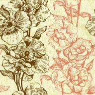 Vintage seamless floral pattern N23