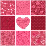 Seamless patterns Valentine's Day N9