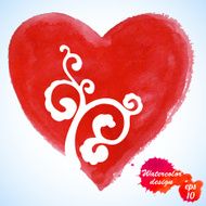 Watercolor heart isolated on background N2