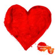 Watercolor heart isolated on white background N8