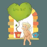 Cupid watering love tree