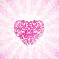 Happy Valentine&#039;s Day Floral Background