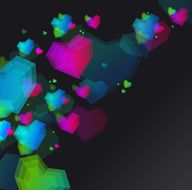 Vector background from red hearts
