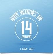 Beautiful Happy Valentine&#039;s Day vector sign