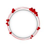 Happy Valentines Day card with heart Vector illustration N35