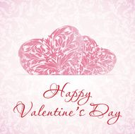 Happy Valentine&#039;s Day Floral Background N5