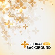 Transparent floral pattern on abstract background