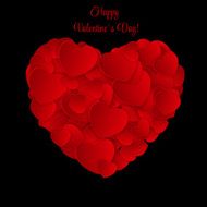 Happy Valentines Day card with heart Vector illustration N37