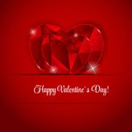 Happy Valentines Day card with heart Vector illustration N40