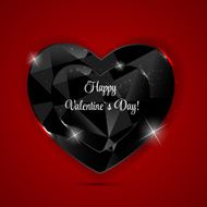 Happy Valentines Day card with heart Vector illustration N41