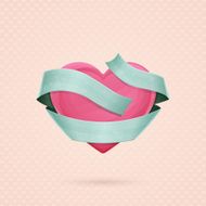 Heart and Ribbon One