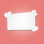 Happy Valentines Day card with heart Vector illustration N42