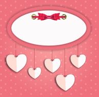 Valentines day heart backgroung vector illustration