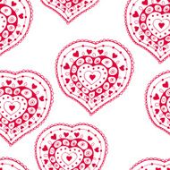Romantic seamless pattern with hearts N141