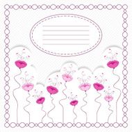 Floral card template N17
