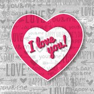 grey background with red valentine heart and wishes text