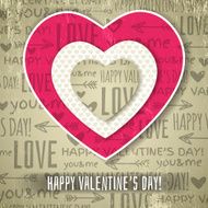 beige background with red valentine heart and wishes text