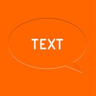 Speech bubble Blue Flat design