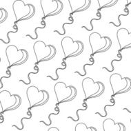 Hearts baloon pattern