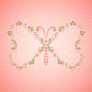 Butterfly Valentines day card