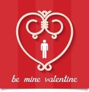 Be mine valentine design card