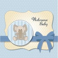 new baby card with elephant N2