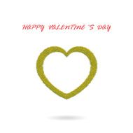 green heart shape on background
