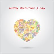 colorful heart shape on gradient background