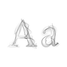 Black Smoke font Letter A