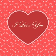 Valentine card with red heart N2