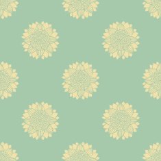 Seamless pattern with hand-drawn silhouettes sunflowers N3