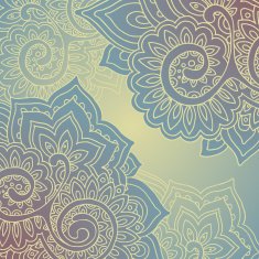 Vector frame pattern of the indian floral ornament N2