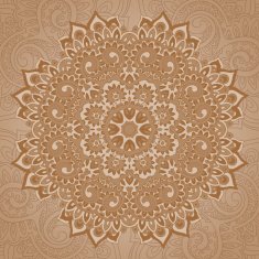 Round ornament pattern with floral decorative elements N2