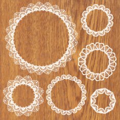 Set of crochet lacy frames N2