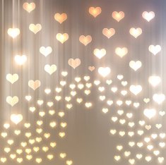 Abstract heart bokeh bright background