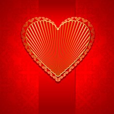 greeting card for Valentine's Day in vintage style N2