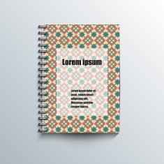 Notepad template with abstract background N26