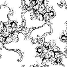 Seamless vector background Baroque pattern