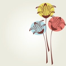 Vintage card with lily N5