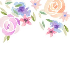 Invitation card with watercolor flowers for your wedding day N29
