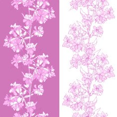 Seamless floral border N5