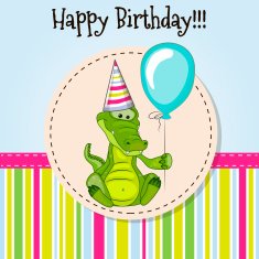 Crocodile with balloon N2