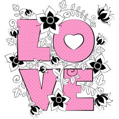 vector letter love Wedding card