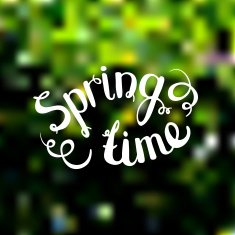 Spring background Photo overlay time on blurred N2