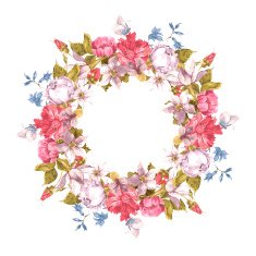 Invitation Card with Floral Wreath N2