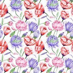Watercolor floral pattern N58