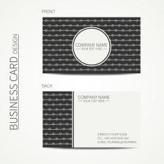 Business card template for design Line seamless pattern with hearts N2