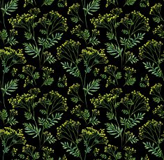 Seamless flower with leaf pattern background botanical illustration N2